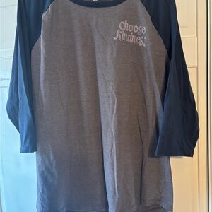Sonoma 'Choose Kindness' Raglan Tee - Gray & Navy